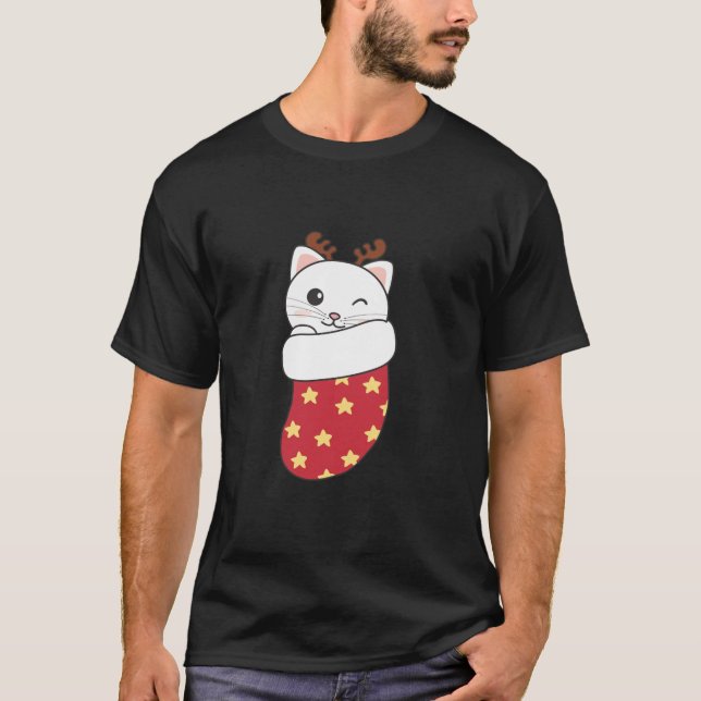 Camiseta Gatos Cuadros En Navidades Se Muestran Por Gato Na (Anverso)