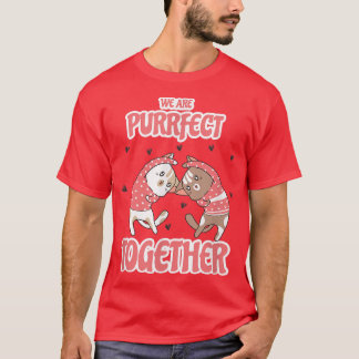 Camiseta Gatos Cutos Estamos Perfectamente Juntos Cute Gato