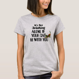Camiseta Gatos Cutos Que No Se Beben Solos Amantes De Gatos