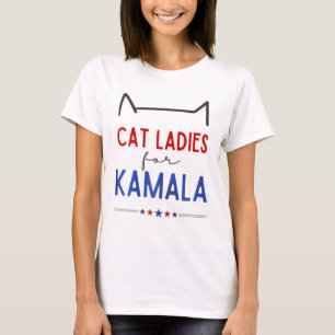 Camiseta Gatos Damas De Kamala, Un Gato Amante Gracioso