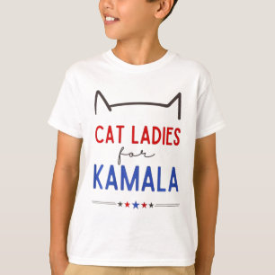 Camiseta Gatos Damas De Kamala, Un Gato Amante Gracioso