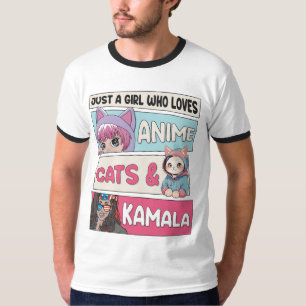 Camiseta Gatos damas para Kamala - anime, gatos y Kamala 24