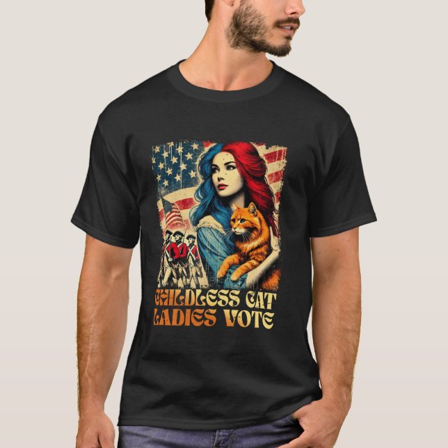 Camiseta Gatos Damas Votan A Kamala Por El Presidente Kamal (Anverso)