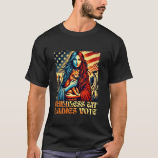 Camiseta Gatos Damas Votan A Kamala Por El Presidente Kamal