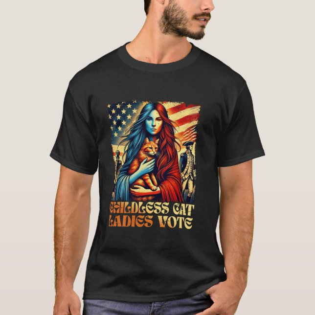 Camiseta Gatos Damas Votan A Kamala Por El Presidente Kamal (Anverso)