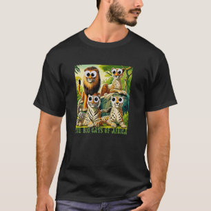 Camiseta Gatos De África Con Ojos Giratorios León Tigre Gue