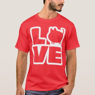 Camiseta Gatos de amor en Día de San Valentín blanco