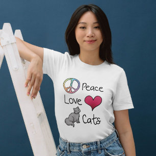 Camiseta Gatos de amor por la paz