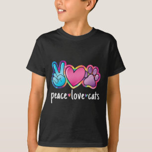 Camiseta Gatos de amor por la paz Gato Gato Gatito Gatito G