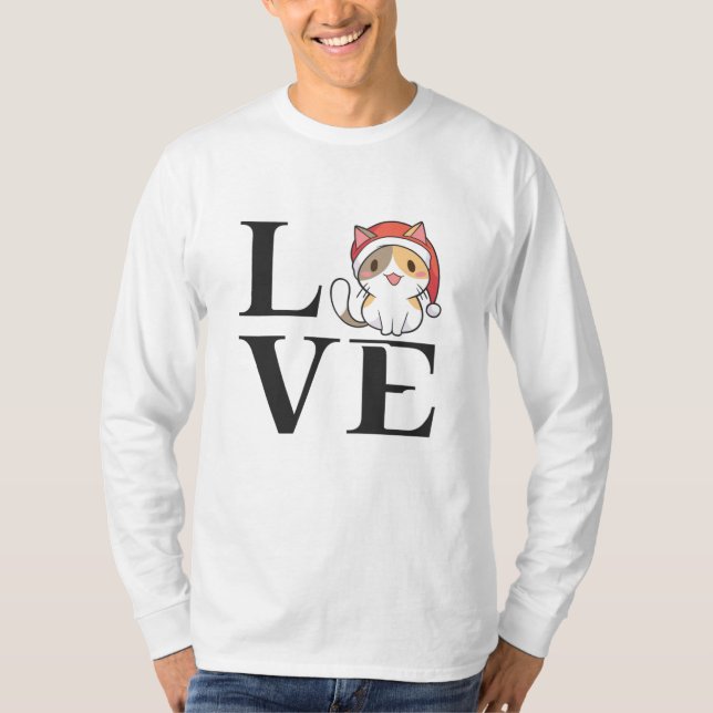 Camiseta Gatos de amor - Santa Kitten (Anverso)
