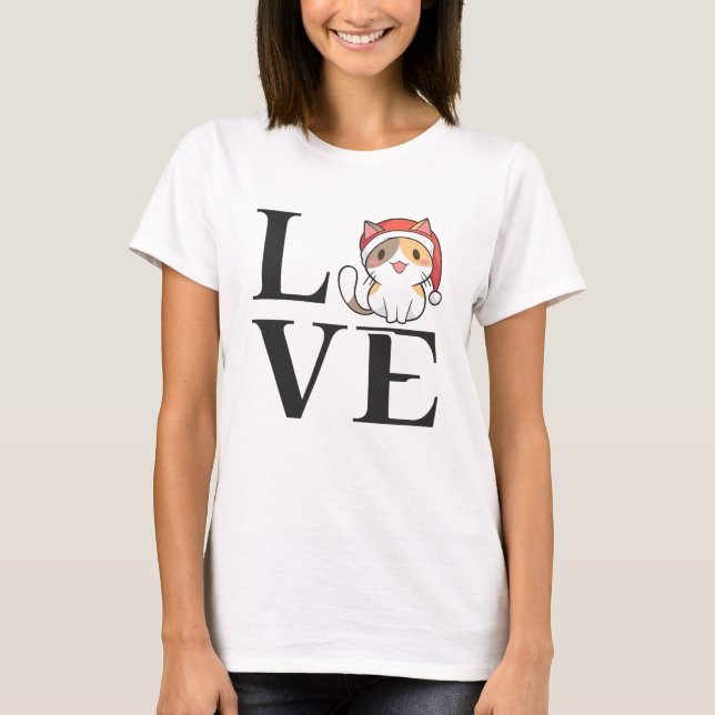 Camiseta Gatos de amor - Santa Kitten (Anverso)