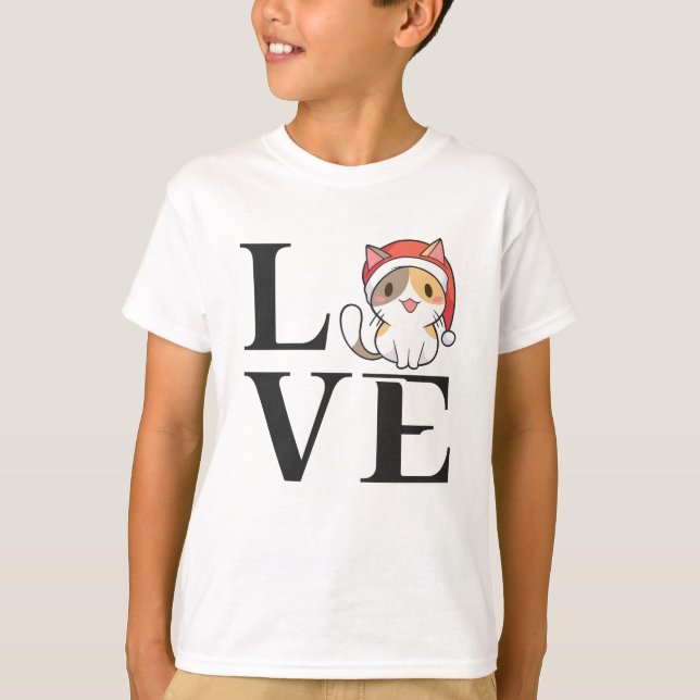 Camiseta Gatos de amor - Santa Kitten (Anverso)