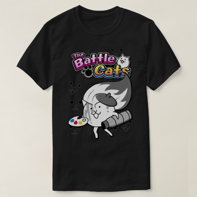 Camiseta Gatos de batalla de gato pintador (Diseño del anverso)