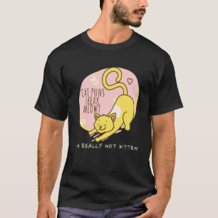 Camiseta Gatos de bromas me asustan No soy un gato realment