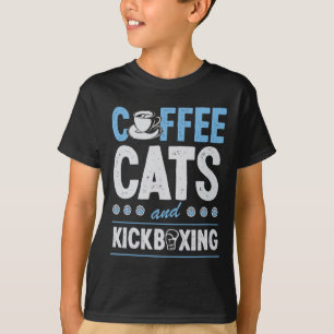 Camiseta Gatos De Café Y Kickboxing Lindo Divertido Kickbox