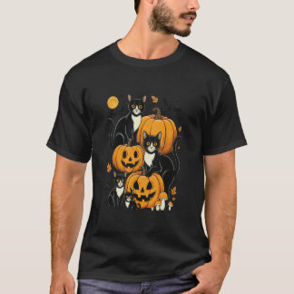 Camiseta Gatos de calabaza adorables de Halloween - Gatitos