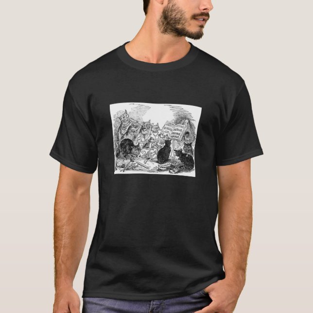 Camiseta Gatos de canto vintage (Anverso)