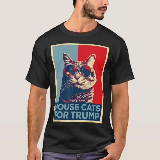 Camiseta Gatos De Casa Para Trump 2024 (Anverso)