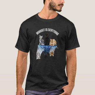 Camiseta Gatos de Cita Motivacional de Mentalidad