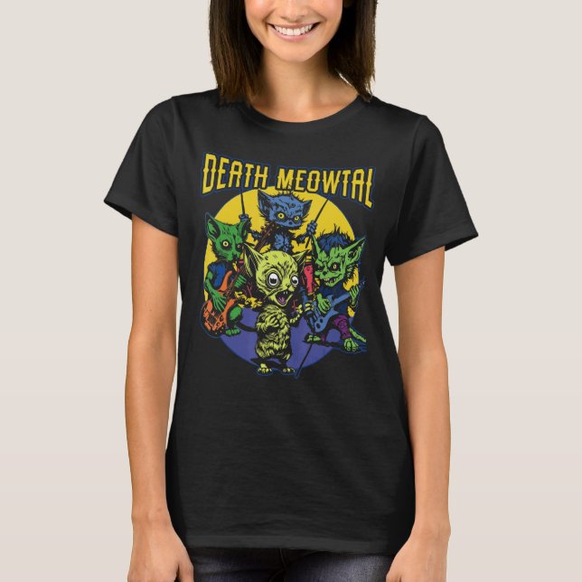 Camiseta Gatos de Death Metal (Anverso)