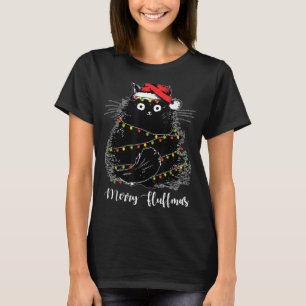 Camiseta Gatos De Fluffmas De Cerezo Con Santa Hat Xmas Ilu