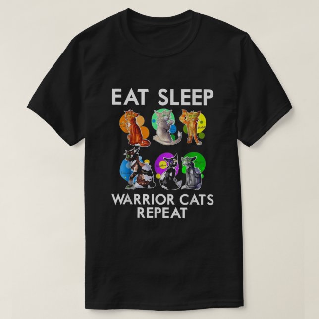Camiseta Gatos de guerreros que duermen (Diseño del anverso)