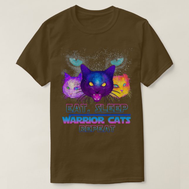Camiseta Gatos de guerreros que duermen repiten gracia (Diseño del anverso)