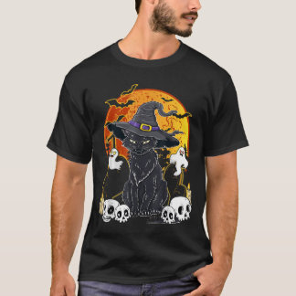 Camiseta Gatos De Halloween Con Gorra De Disfraces De Gorra