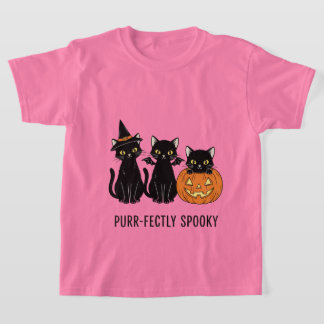 Camiseta gatos de Halloween con una calabaza