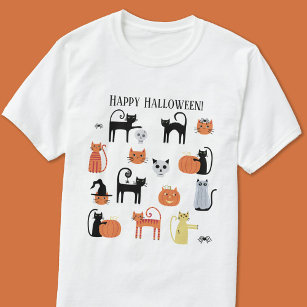 Camiseta Gatos de Halloween Spooky