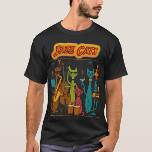 Camiseta gatos de jazz