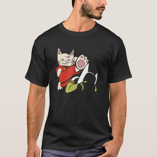Camiseta Gatos de Karate Adorables (Anverso)