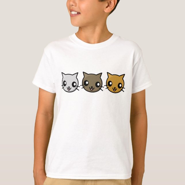Camiseta Gatos de Kawaii (Anverso)