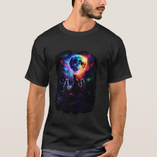 Camiseta Gatos de la familia del gato espacial cósmico 10