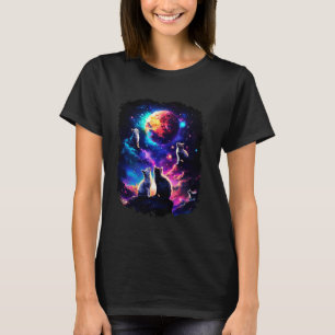 Camiseta Gatos de la familia del gato espacial cósmico 7