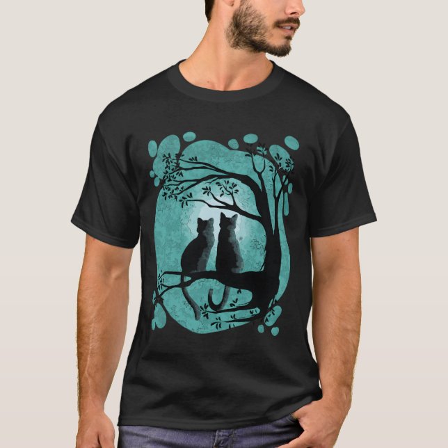 Camiseta Gatos de la Luna (Anverso)