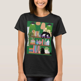 Camiseta Gatos de librería