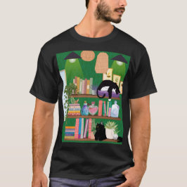 Camiseta Gatos de librería