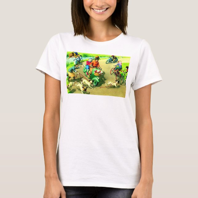 Camiseta Gatos de Mainzer en motocicletas y bicicletas (Anverso)