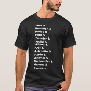 Camiseta Gatos de mitología griegos Lista de panteón nombre