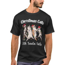 Gatos de Navidad con sombreros de Santa Divertidos