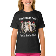 Gatos de Navidad con sombreros de Santa Divertidos