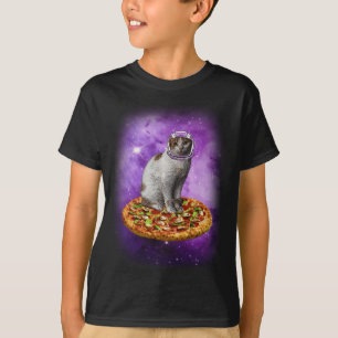 Camiseta Gatos De Pizza En El Espacio -Astronau Astral De D