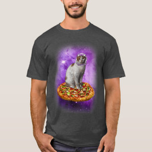 Camiseta Gatos De Pizza En El Espacio -Astronau Astral De D