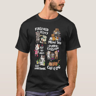 Camiseta Gatos de Primeros Auxilios Gatos Puns de Catálogo 
