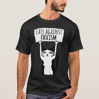 Camiseta Gatos de protesta contra el fascismo Democats Anti