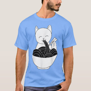 Camiseta Gatos de Ramen Neko Anime Kawaii Regalos Merch Jap