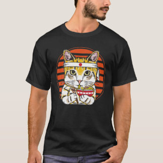Camiseta Gatos de Ramen retro de fideos japoneses estéticos