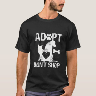 Camiseta Gatos De Rescate Animal Los Perros Adoptan No Comp