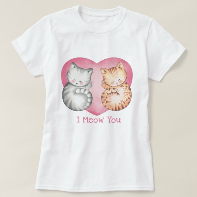 Camiseta Gatos de San Valentín (Diseño del anverso)
